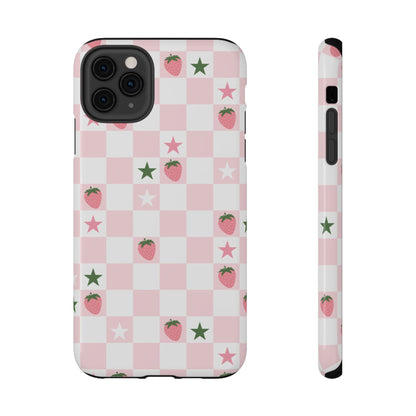 Strawberry Check iPhone Case
