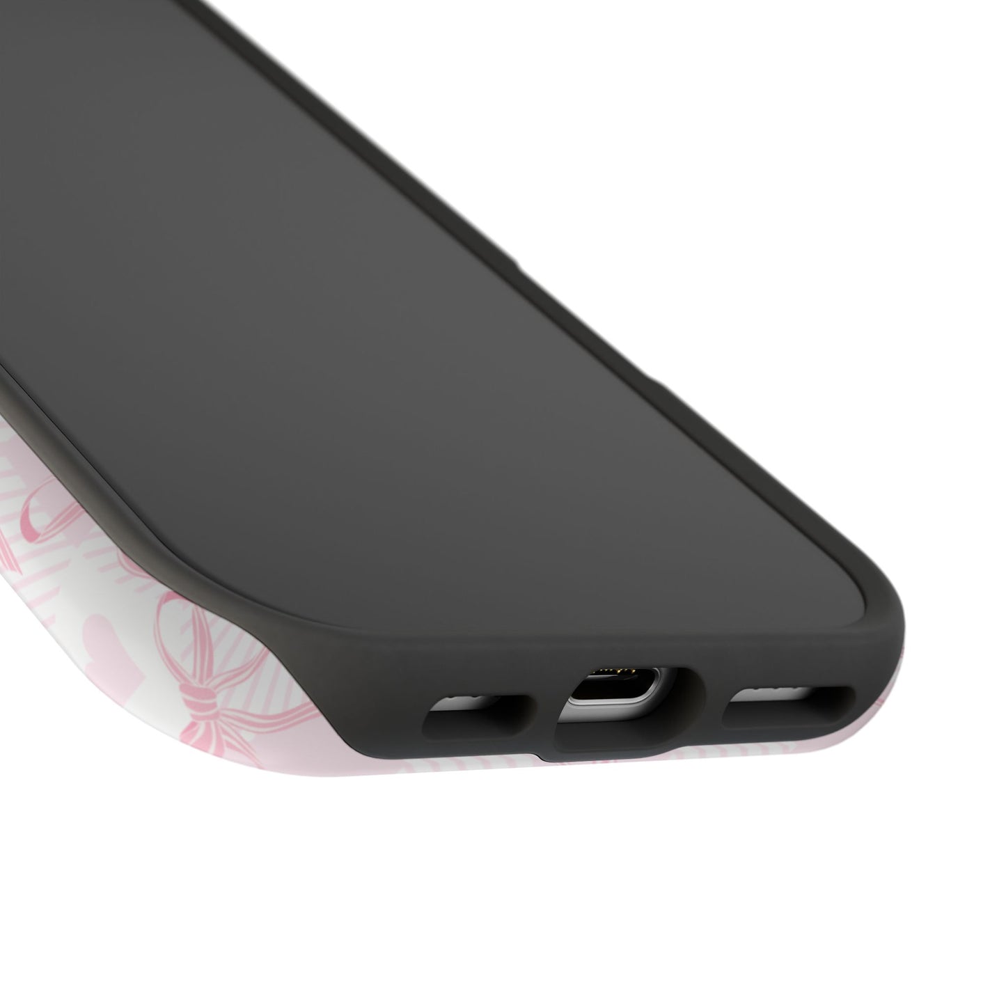 Pink Ribbon Bows iPhone Case