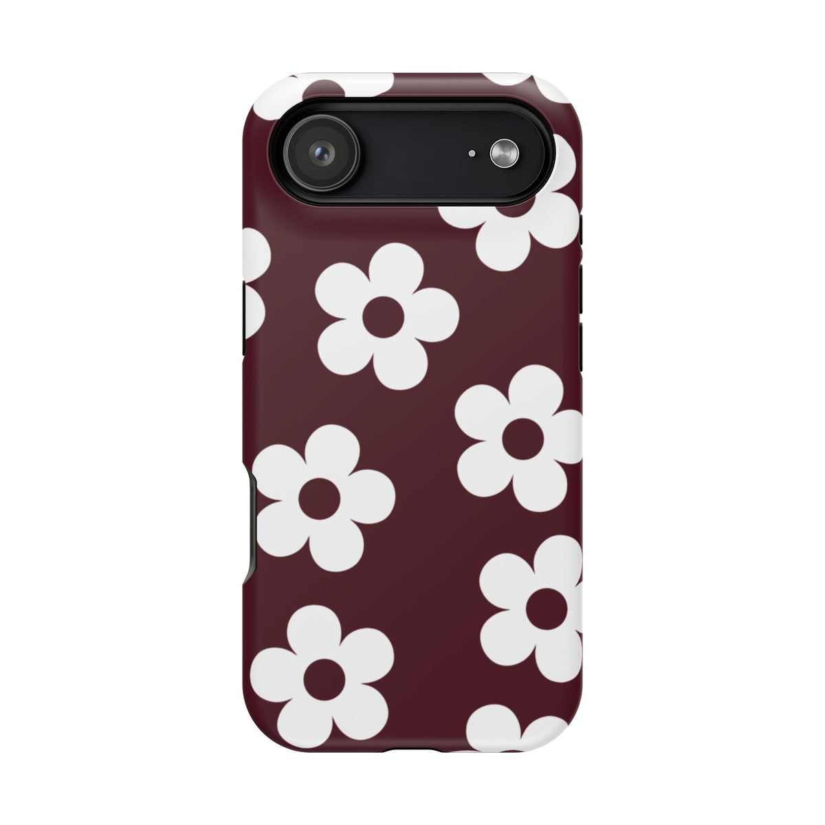 Burgundy Flowers iPhone Case