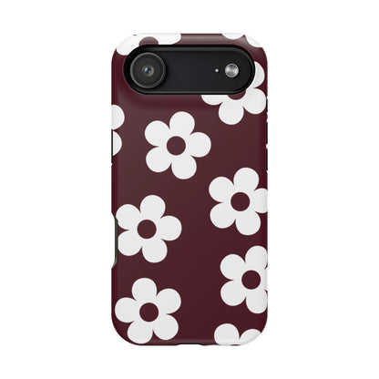 Burgundy Flowers iPhone Case