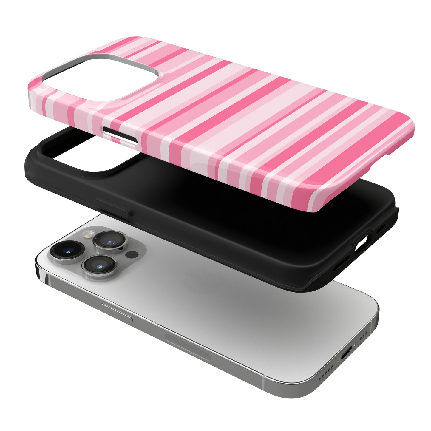 Pink Candy Stripes iPhone Case