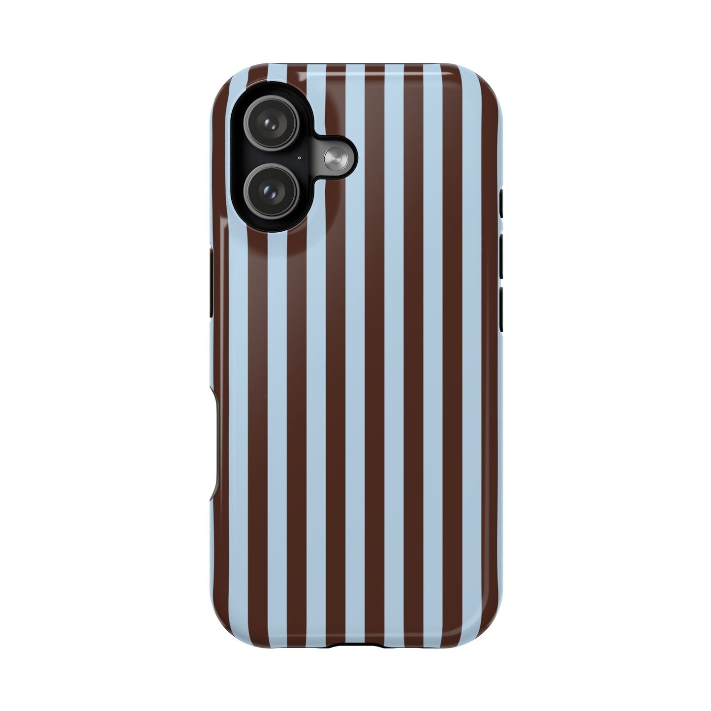 Blue Latte Stripes iPhone Case
