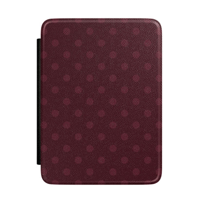 Burgundy Polka Dots Kindle Case