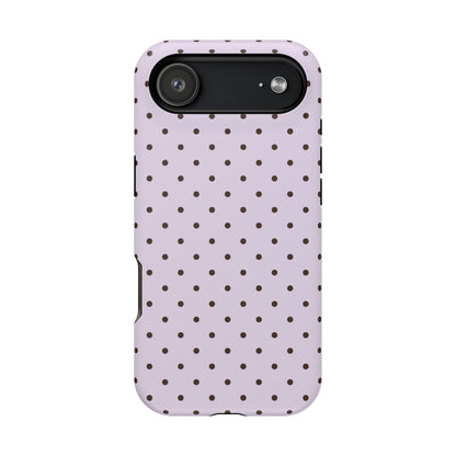 Berry Mocha Mini Dots iPhone Case