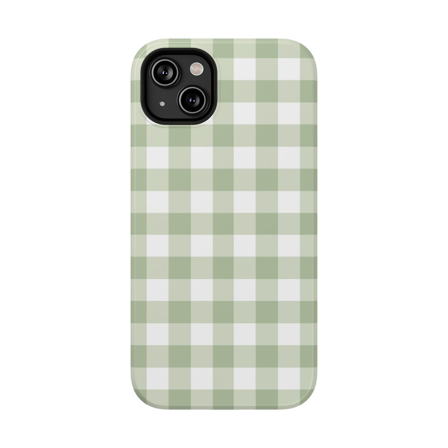 Green Gingham iPhone Case
