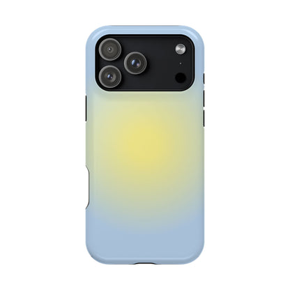 Yellow & Blue Aura iPhone Case