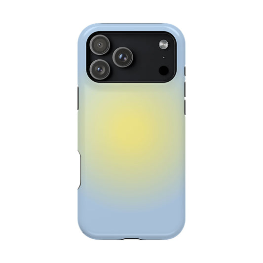 Yellow & Blue Aura iPhone Case