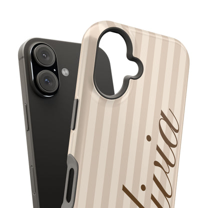 Custom Beige Stripes iPhone Case