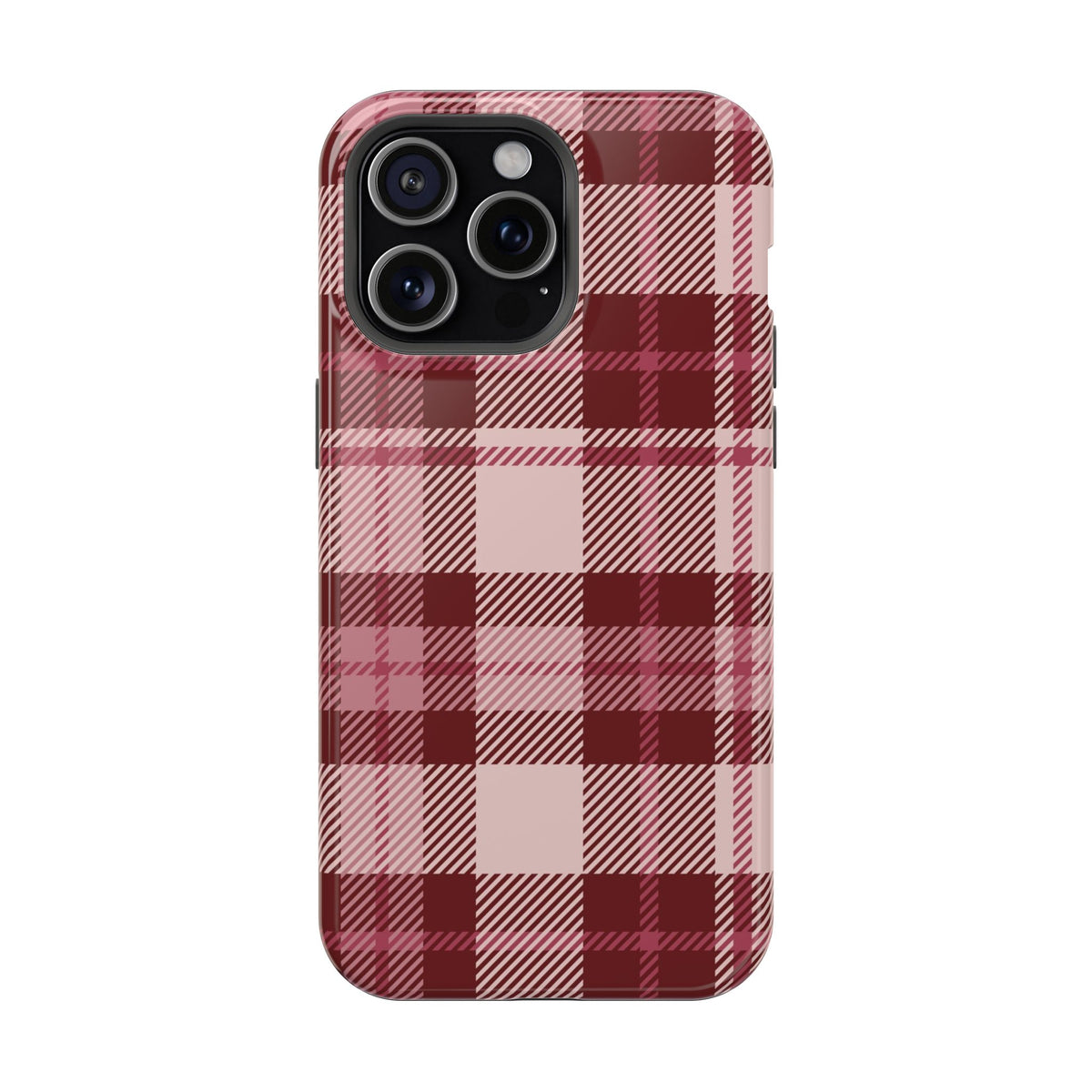 Burgundy Plaid iPhone Case