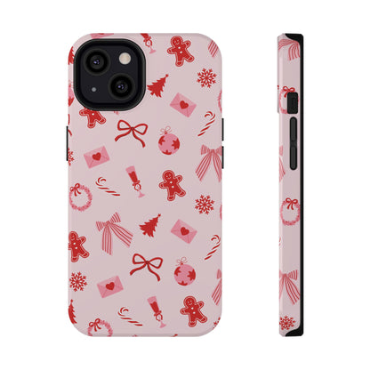 Pink & Red Holiday iPhone Case