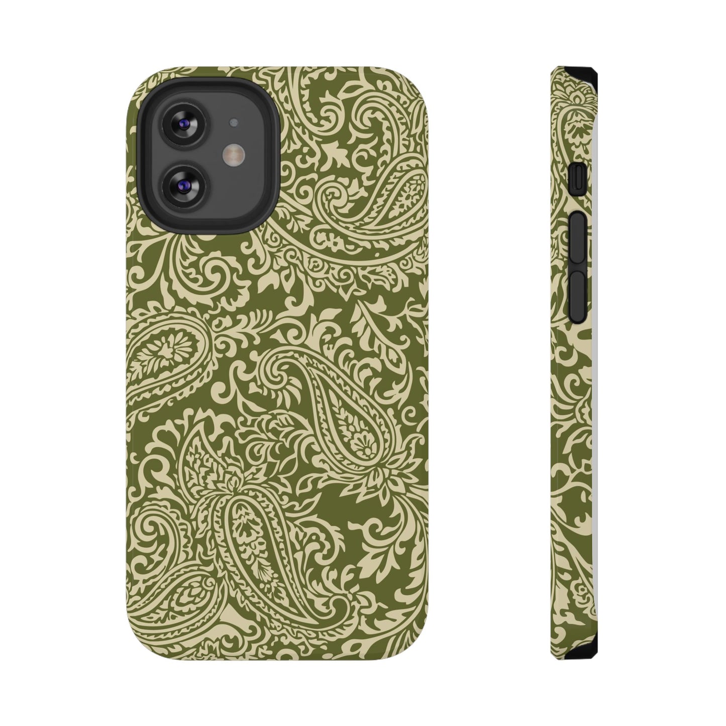 Olive Paisley iPhone Case