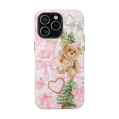 Pink Christmas Collage iPhone Case