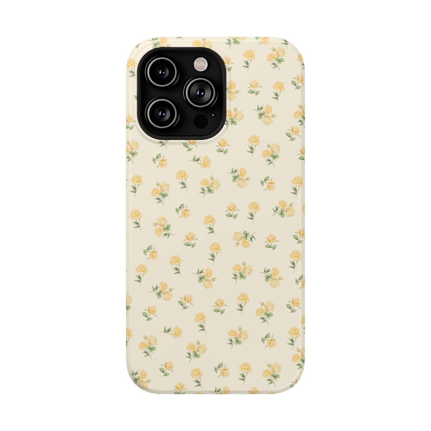 Yellow Ditsy Roses iPhone Case