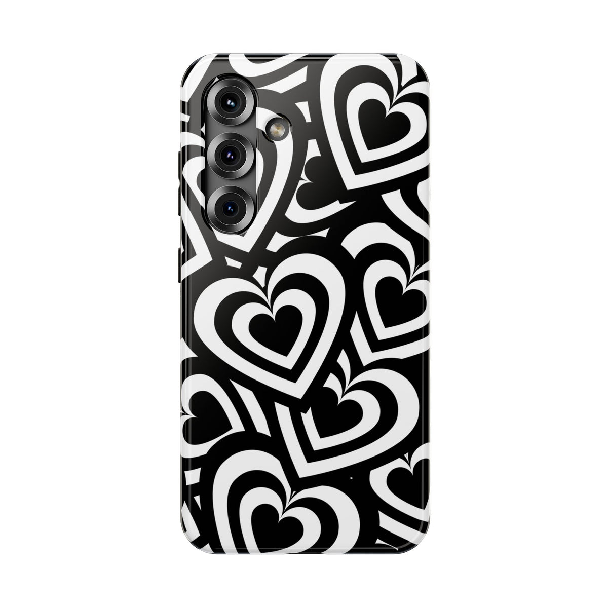 Black & White Hearts Samsung Case
