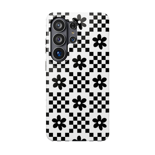 Monochrome Daisy Samsung Case