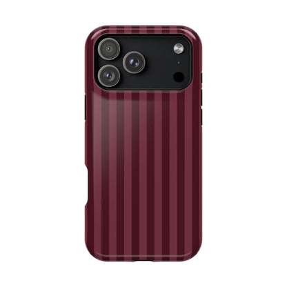 Burgundy Stripes iPhone Case