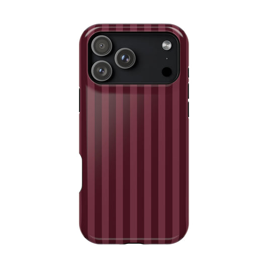 Burgundy Stripes iPhone Case