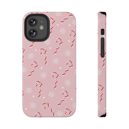 Peppermint Snowflakes iPhone Case