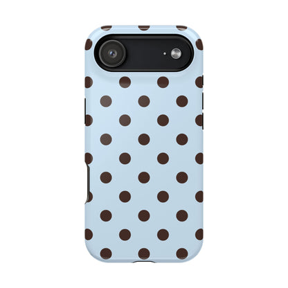 Blueberry Mocha Polka Dots iPhone Case