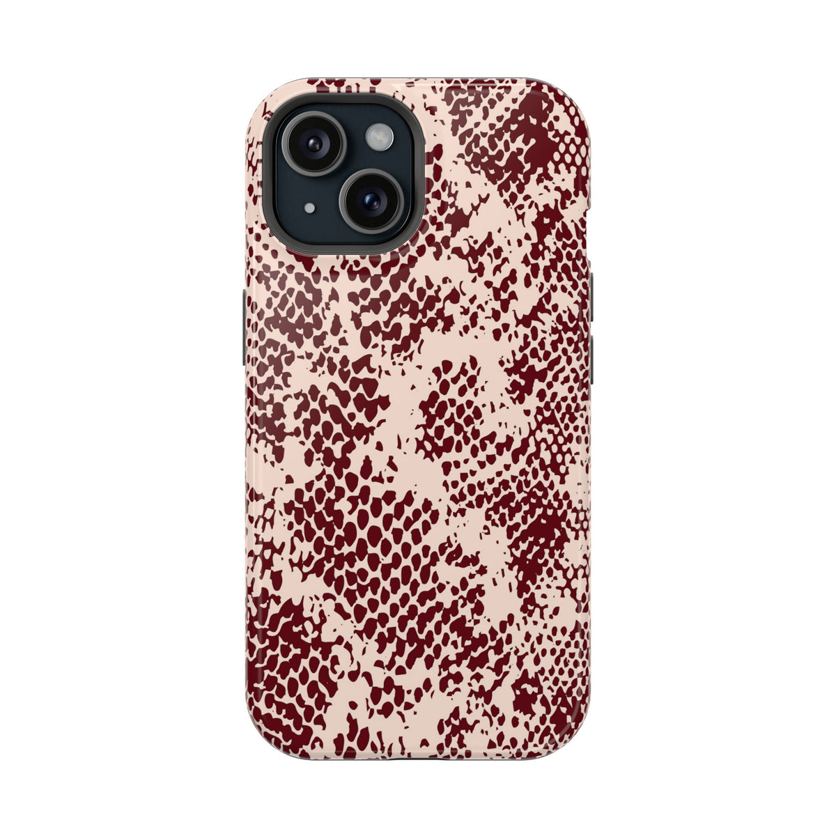 Burgundy Snake iPhone Case