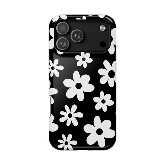 Black Flower Power iPhone Case
