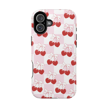 Cherry Bows Coquette iPhone Case