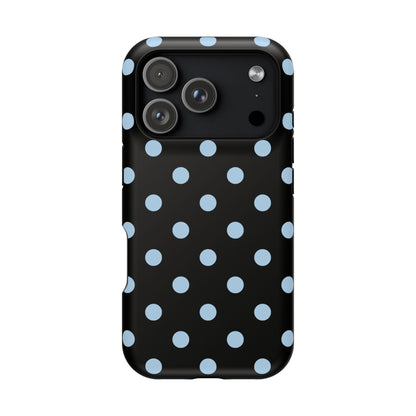 Blue Velvet Polka Dots iPhone Case