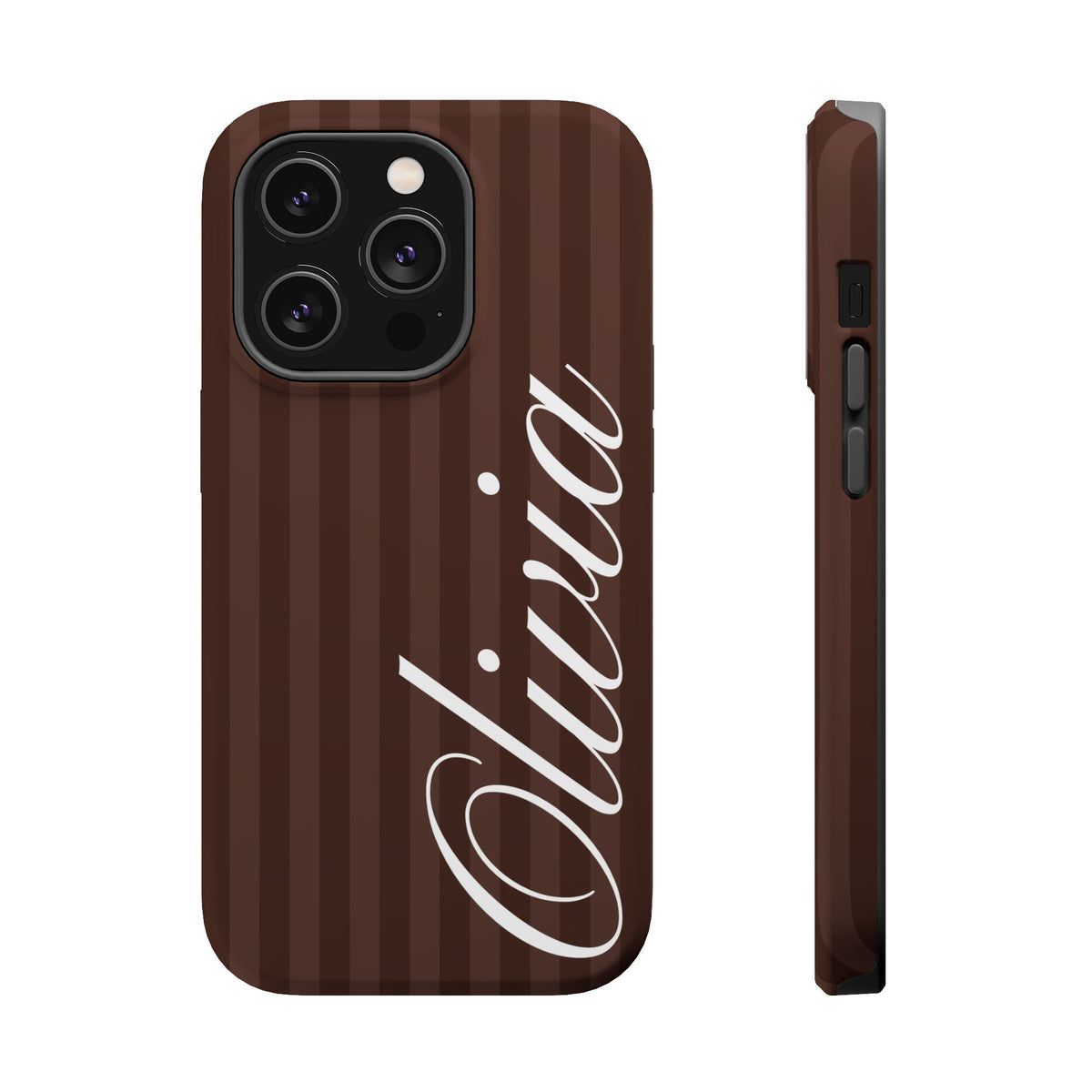 Custom Mocha Stripes iPhone Case