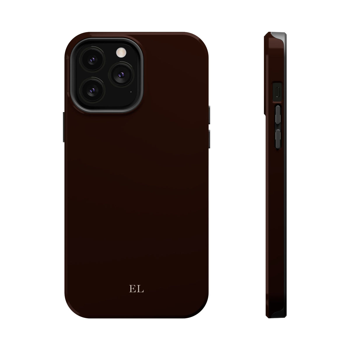 Custom Initials Mocha iPhone Case