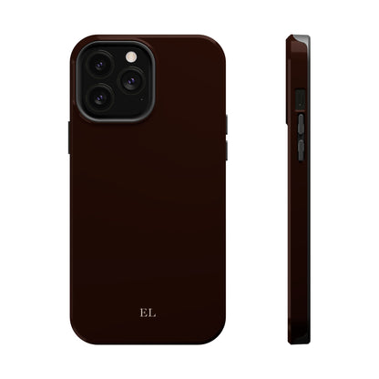 Custom Initials Mocha iPhone Case