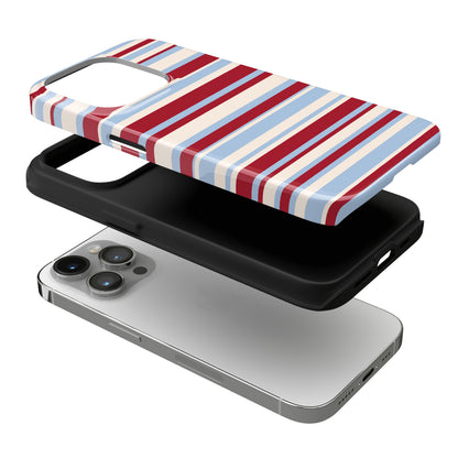 Cherry Soda Stripes iPhone Case