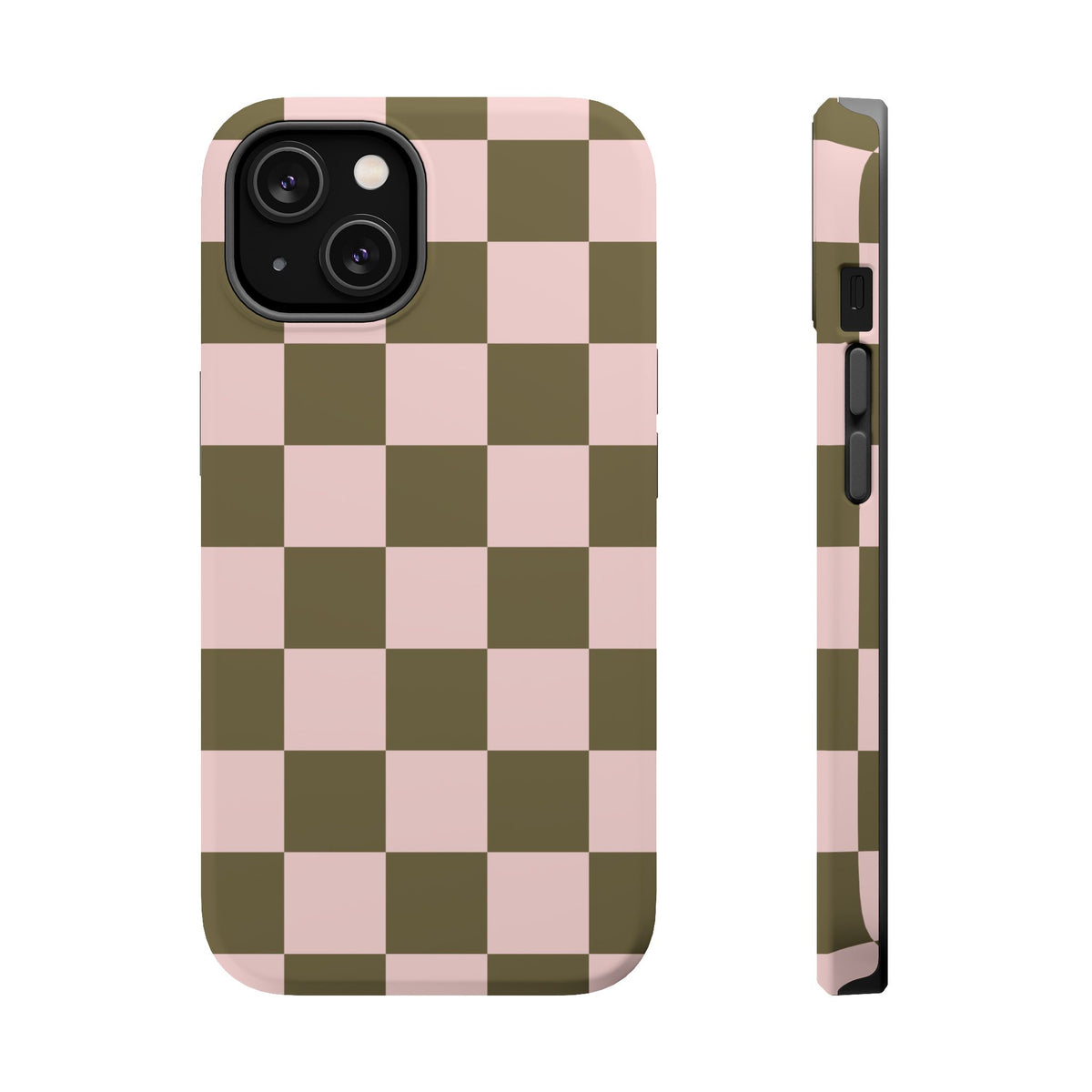 Pink Pistachio Checkered iPhone Case