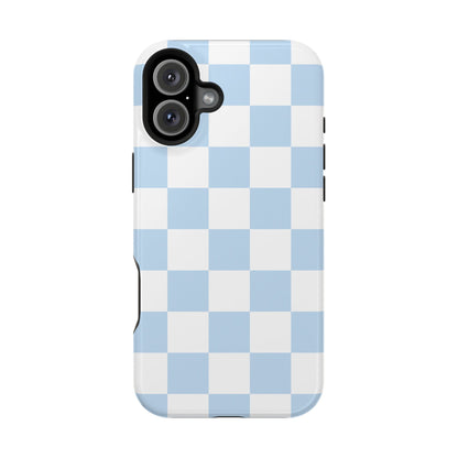 Pastel Blue Checkered iPhone Case