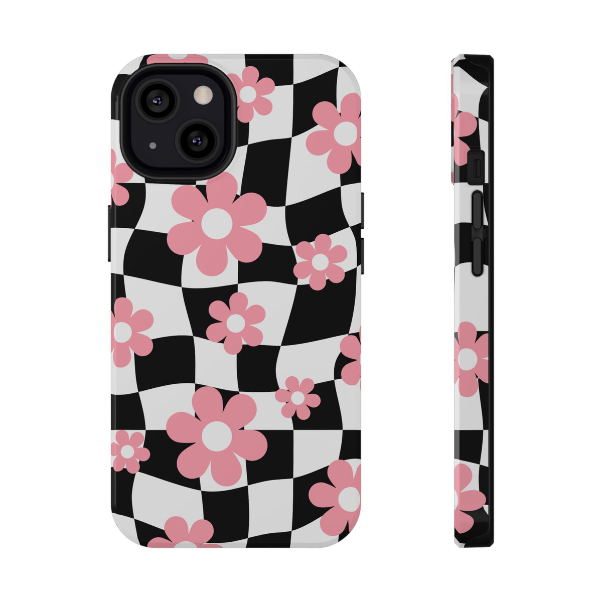Floral Wavy Checkered iPhone Case from Stella Cases