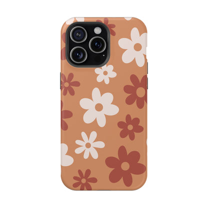 Brown Flower Power iPhone Case