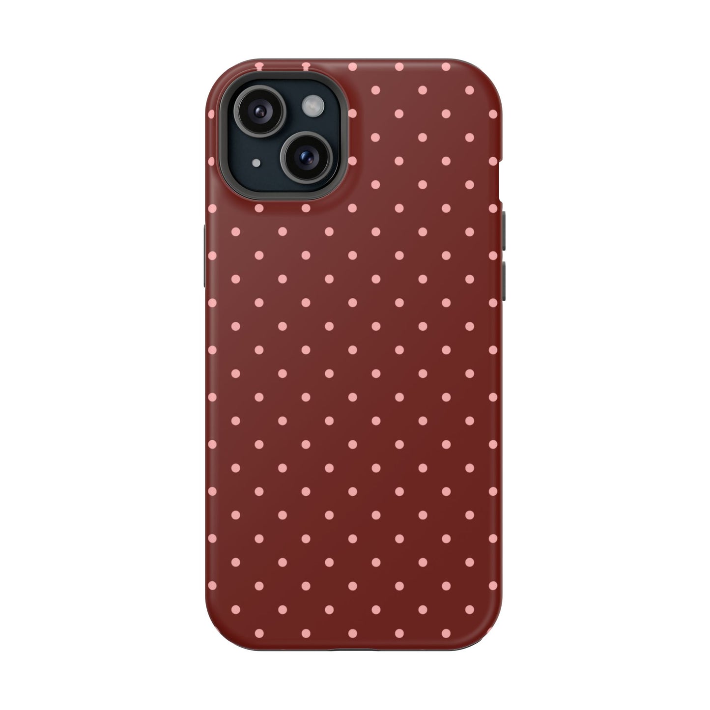 Maroon Mini Dots iPhone Case