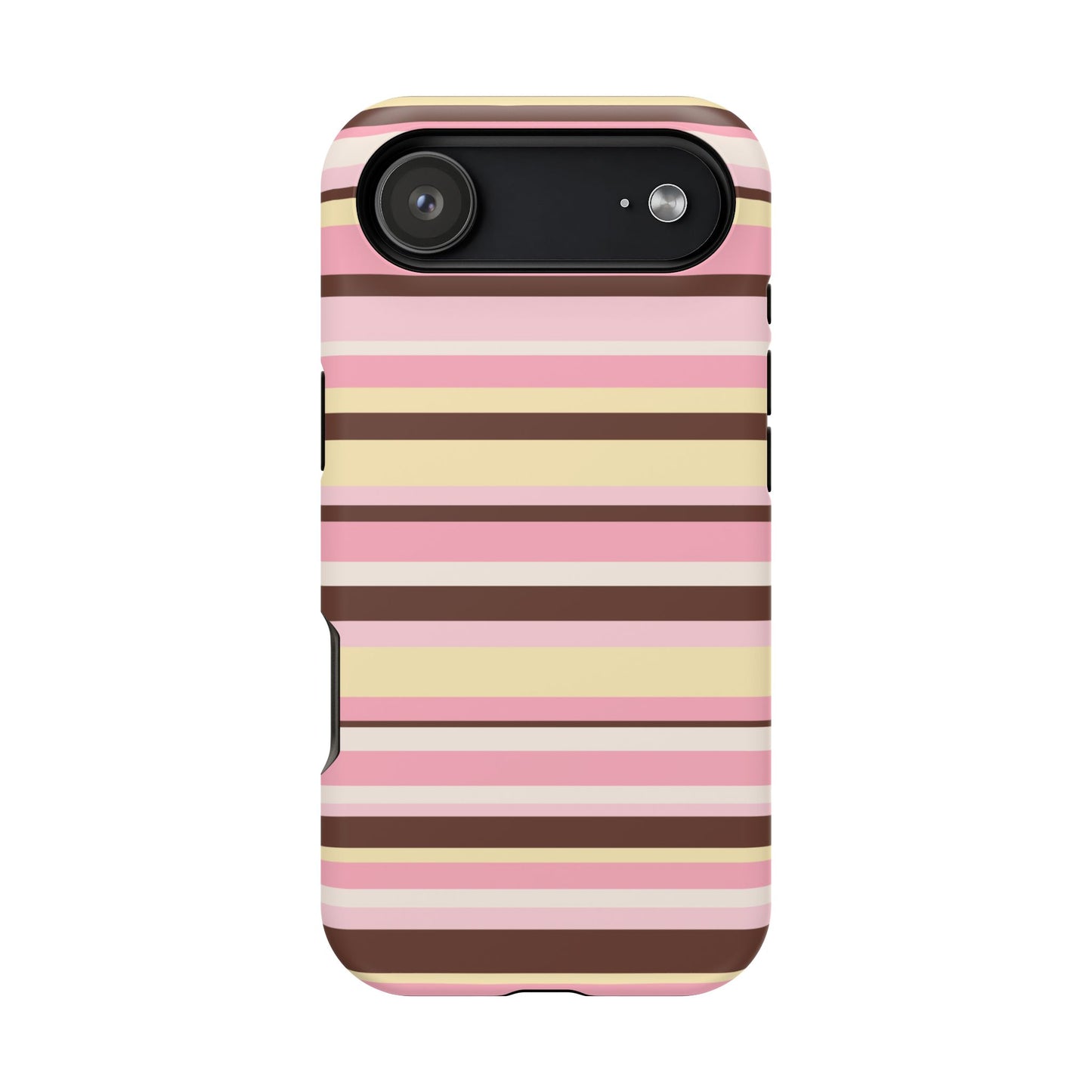 Sunday Latte Stripes iPhone Case