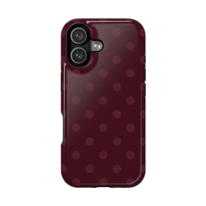 Burgundy Polka Dots iPhone Case