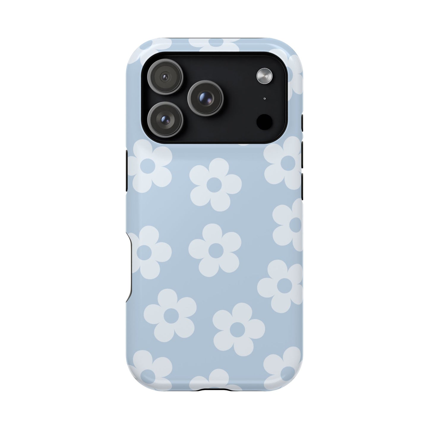 Blue Retro Flowers iPhone Case