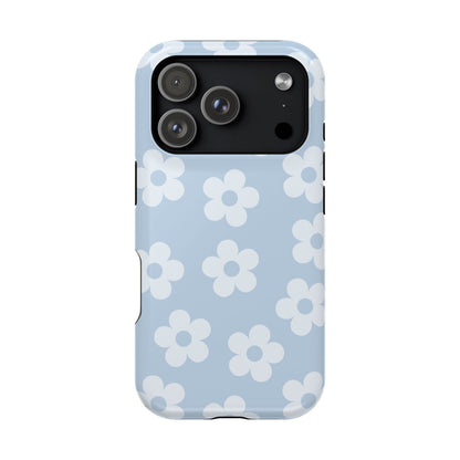 Blue Retro Flowers iPhone Case