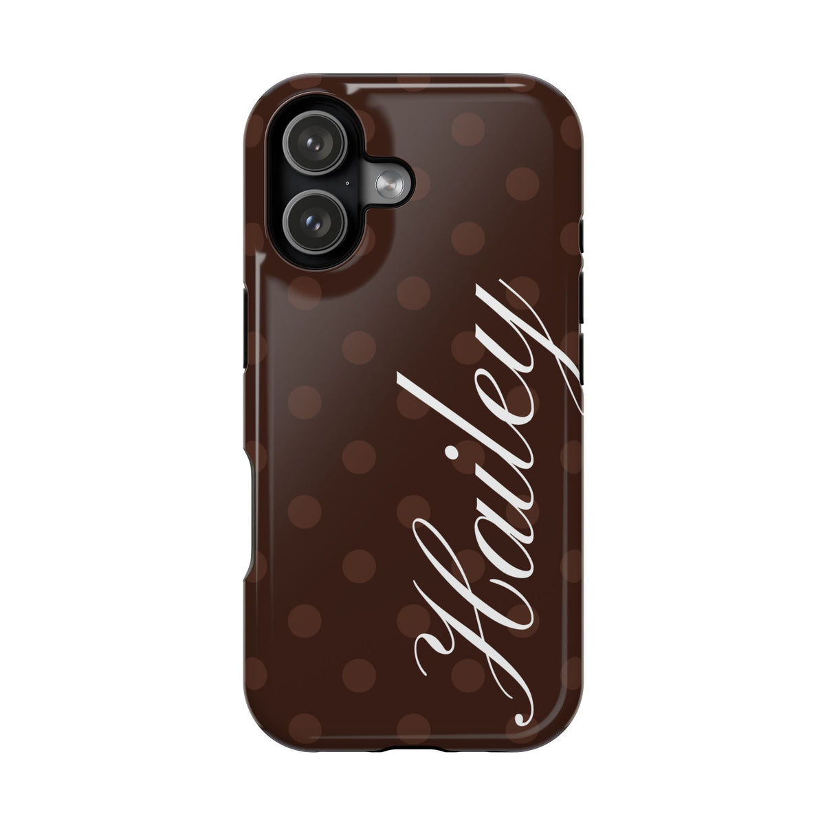 Custom Mocha Polka Dots iPhone Case
