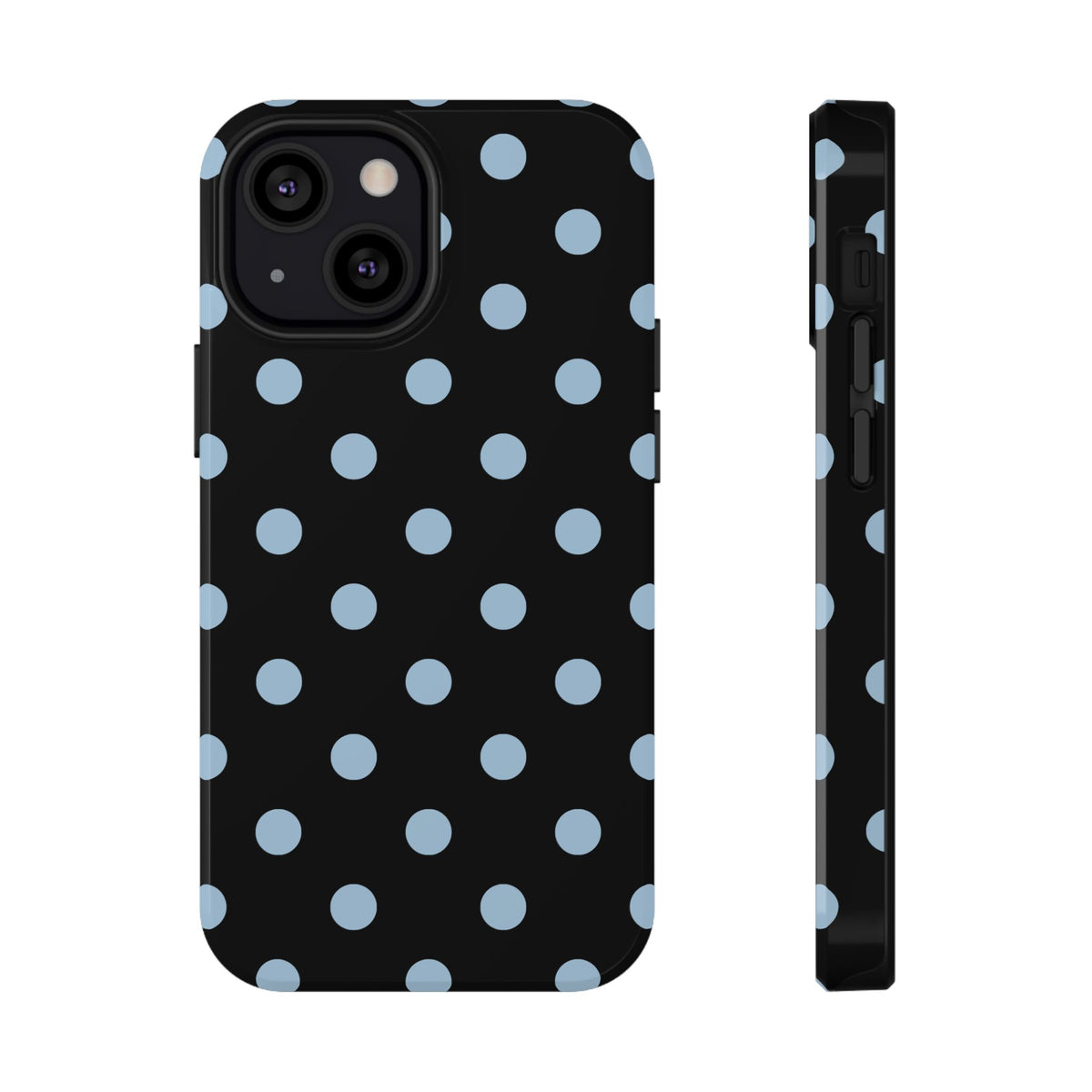 Blue Velvet Polka Dots iPhone Case
