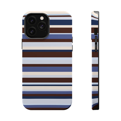 Blueberry Mocha Stripes iPhone Case
