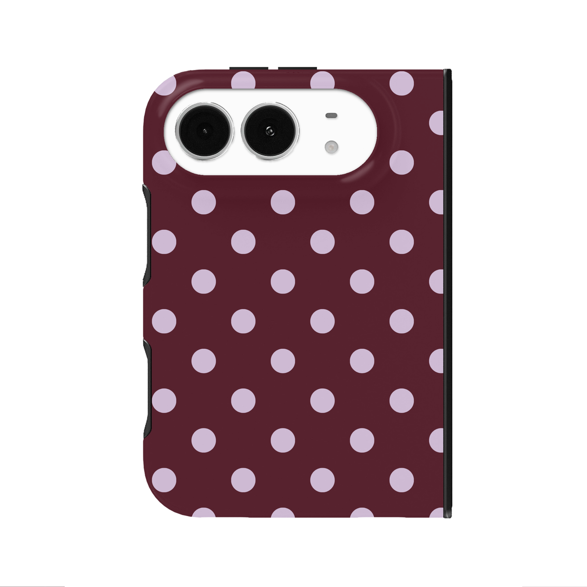 Burgundy & Violet Polka Dots iPhone Case