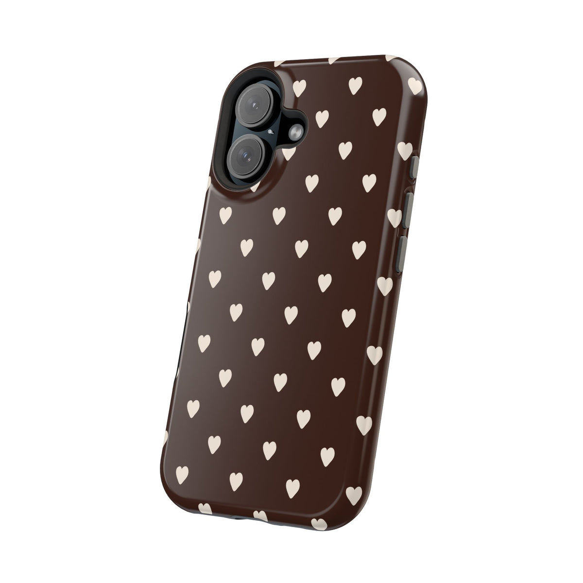 Mocha Hearts iPhone Case