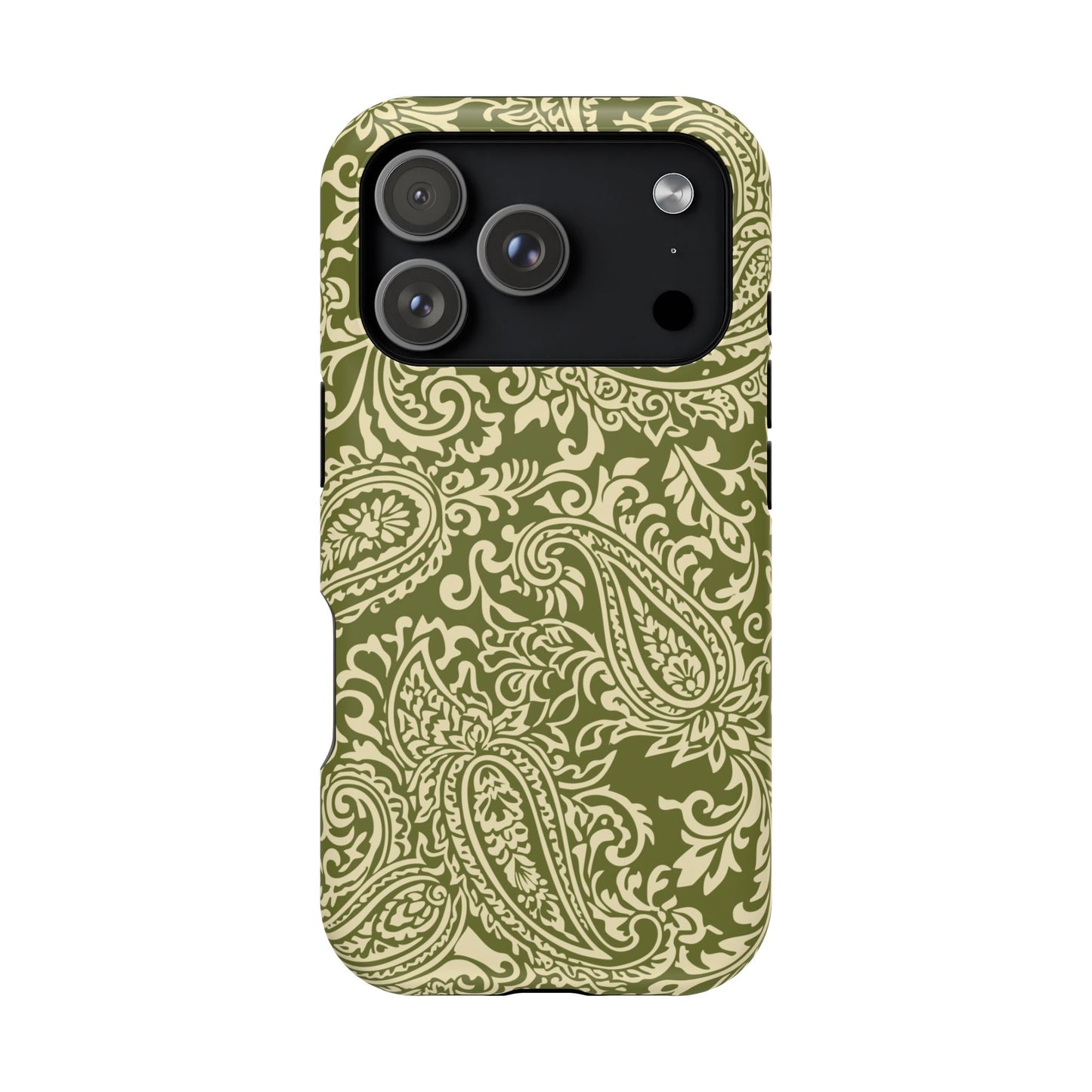 Olive Paisley iPhone Case