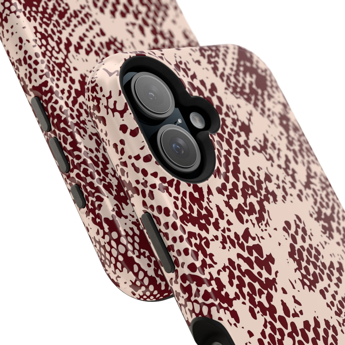 Burgundy Snake iPhone Case
