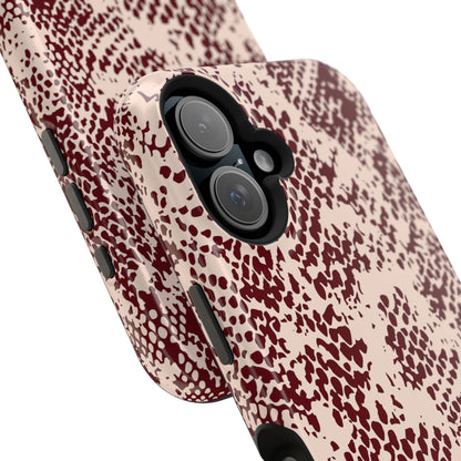 Burgundy Snake iPhone Case