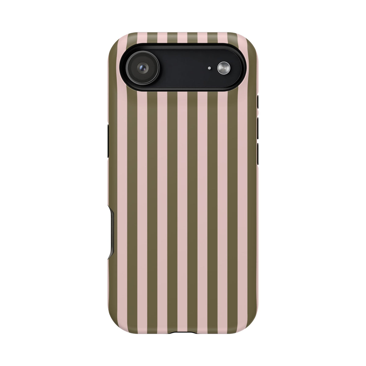 Pink Pistachio Stripes iPhone Case