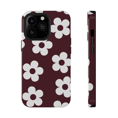 Burgundy Flowers iPhone Case